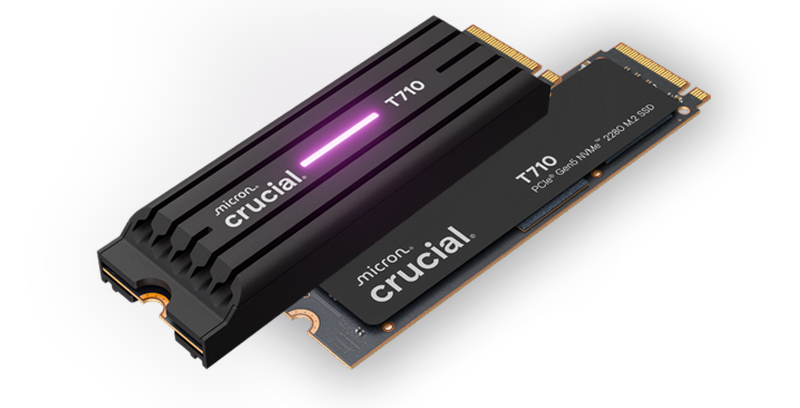 Crucial® T710 PCIe Gen5 NVMe® M.2 SSD